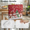 thumbnail image 7 of TSOVTHRID Snowman Christmas Light Print Chair Back Protector Dining Room Chair Cover Removable Stretch Polyester Fabric Chairs Back Slipcovers Cover for Kitchen Hotel Party Christmas Decor, Set of 4, 7 of 7