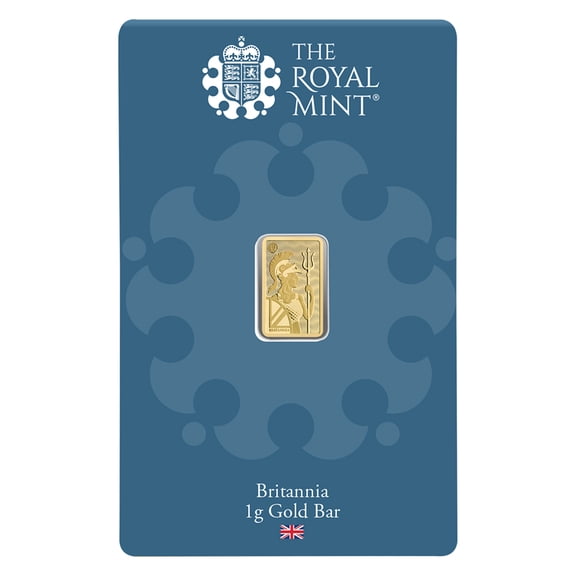 1 gram Gold The Royal Mint Britannia Bar w/ New Assay