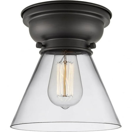 Innovations Lighting - Large Cone-1 Light Flush Mount in Industrial Style-7.75