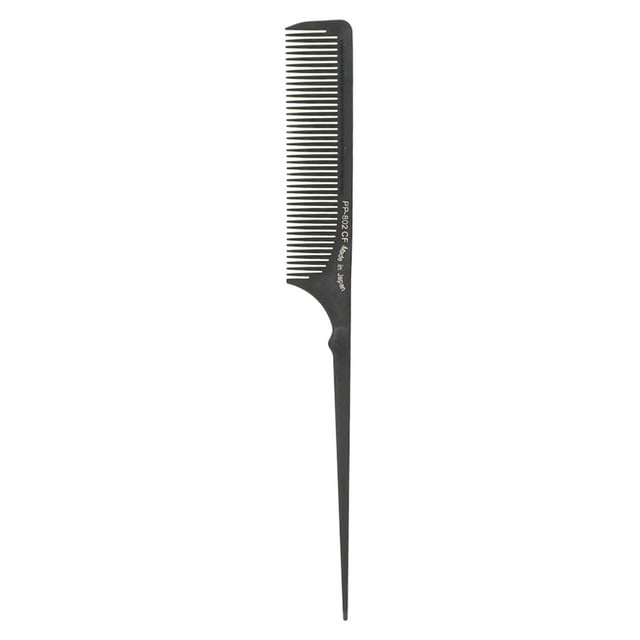 Peine de cola profesional resistente al calor para peluquería, para todo tipo de cabello, color negro, PP-802