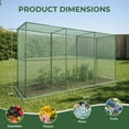 thumbnail image 4 of Aoodor 12'x4'x6' Crop Cage Plant Protection Netting Tent with Zipper for Vegetables Fruits and Plant, Suitable for Garden Yard and Lawn, 4 of 9