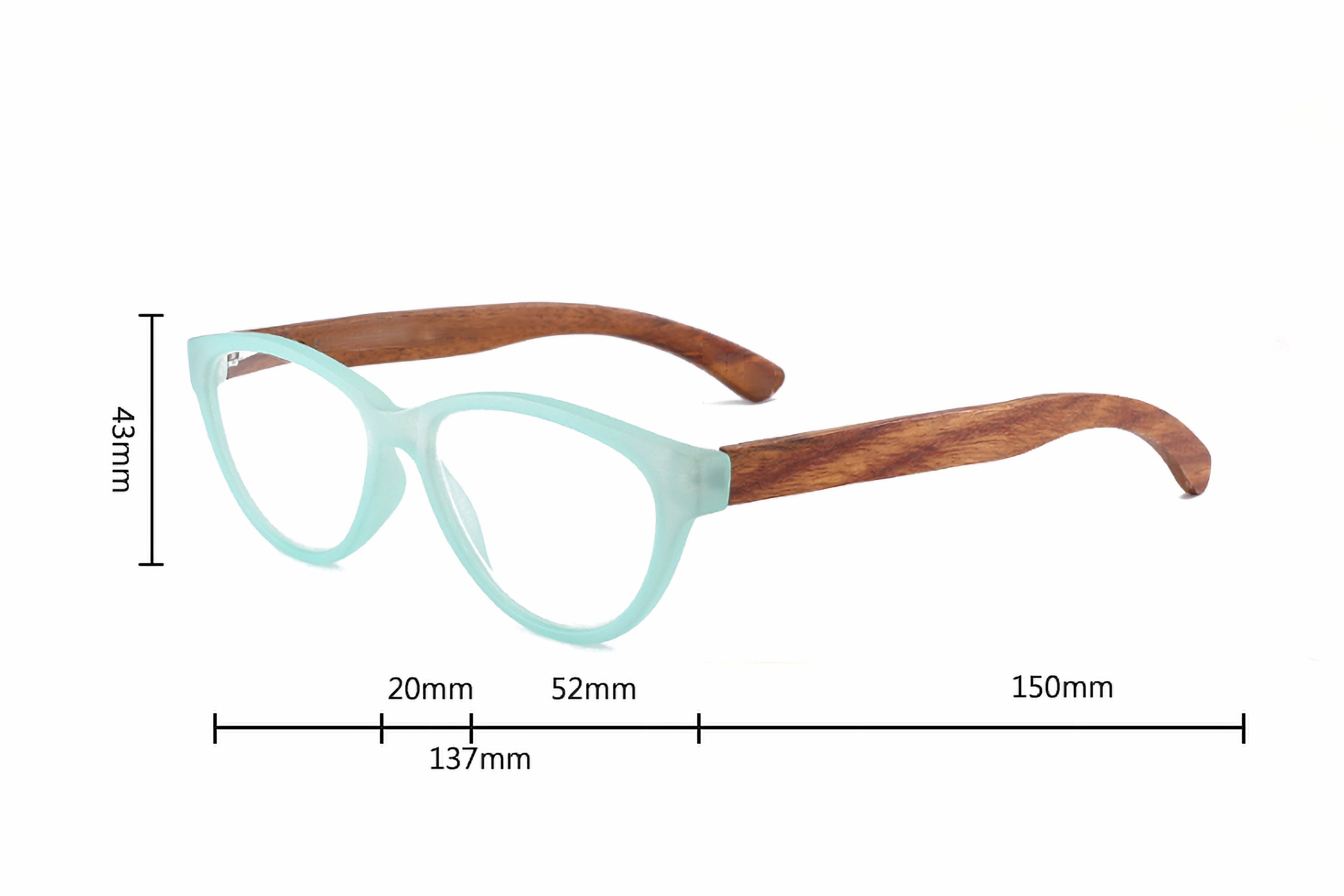 EYEGEMS  Blue Light Blocking Computer Reading Glasses Eco Friendly Sustainable +2.50 Walnut Wood Red 3461