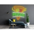 thumbnail image 3 of Glowneon Pizza Restaurant Decor Neon Sign, Pizza Slide Led Light, 3 of 4