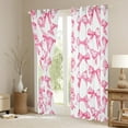 thumbnail image 3 of jejeloiu Kawaii Bow Black Out Curtains,Girls Bow Knot Curtains Pack of 2 (42x63 Each),White Pink Bedroom Curtains,Breathable Bedroom Decorative, 3 of 6