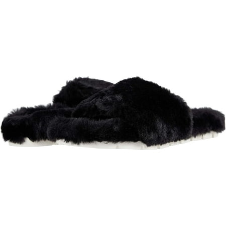 

J/Slides Lovlie 9 Black Faux Fur
