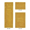thumbnail image 2 of Better Trends Luxury Bathroom Rug 3 Piece Set 100% Cotton Tufted Bath Rug Water Absorbent, Reversible Machine Washable Bathmat Decor, Laundry Room Yellow Lux Collection, 2 of 4