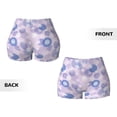thumbnail image 5 of Haiem Winter With Snowflakes No Front Seam Biker Shorts for Women Yoga Workout Gym Bike Shorts with Tummy Control Moisture-Wicking-Small, 5 of 9