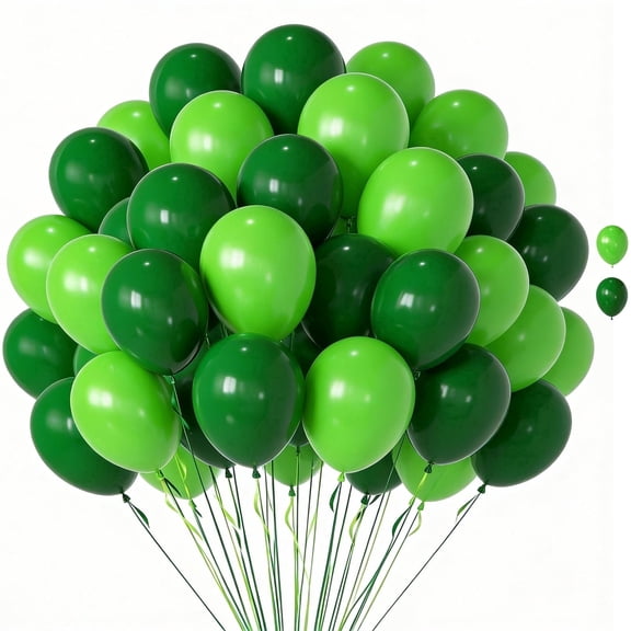 50pcs 12 Inch Green Balloons Light Green Balloons, Dark Green Balloon for Birthday Party Decorations