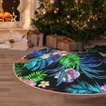 thumbnail image 6 of Daiia Colorful Flowers Drawing Merry Christmas Tree Skirt , Xmas Large Lace-up Tree Skirt, Santa Snowflakes Rustic Home Decorations New Year Party Farmhouse Decor-48", 6 of 7