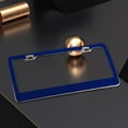 thumbnail image 4 of S SERENABLE Rhinestones Bling Plate Frames Chrome Metal Multicolor Luxury Holder Fit Blue, 4 of 7