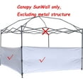 thumbnail image 2 of 3pcs Half Sidewalls Panel for   Canopy Gazebo Tent Shelter 10'x10', 10'x15', 10'x20' White, 2 of 4