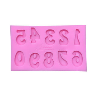 Wocuz 2 Pack Large Letter Silicone Mold Big Number Mold Alphabet Crayon Mold Chocolate Mold Caking Baking Pan ABC Baking Utensils Ice Tray Mold for