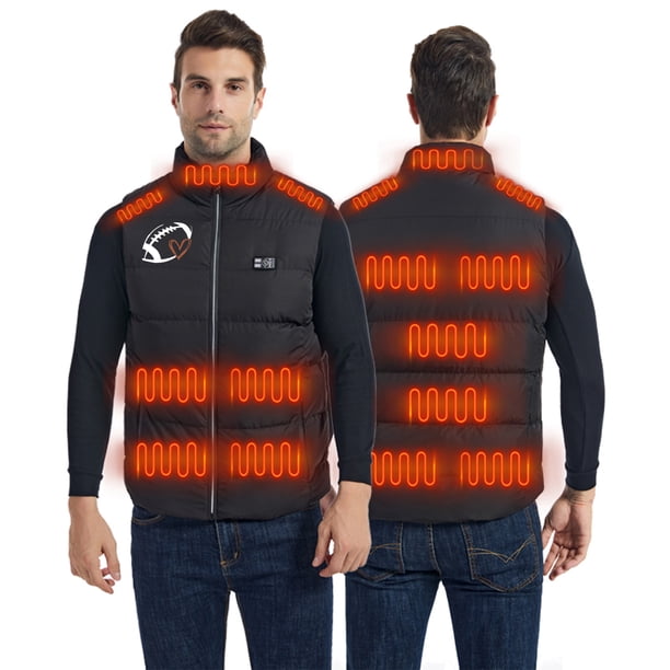 Chaquetas y abrigos casuales sin mangas y sin capucha, ropa de abrigo para exteriores, con calefacción para montar a caballo, esquiar, pescar, carga mediante abrigo calefactable con bolsillo, abrigo p
