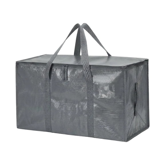 2 Pcs Moving Bags Heavy Duty Extra Large, Extra Large Tote Bag With Zipper Closure, Versatile Storage Bag For College, Household Tidying & Moving Prep (Gray)