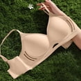 thumbnail image 2 of Zpanxa Seamless Bras for Women Wireless Breathable Back Smoothing Everyday T-Shirt Bra Brown 44D, 2 of 6