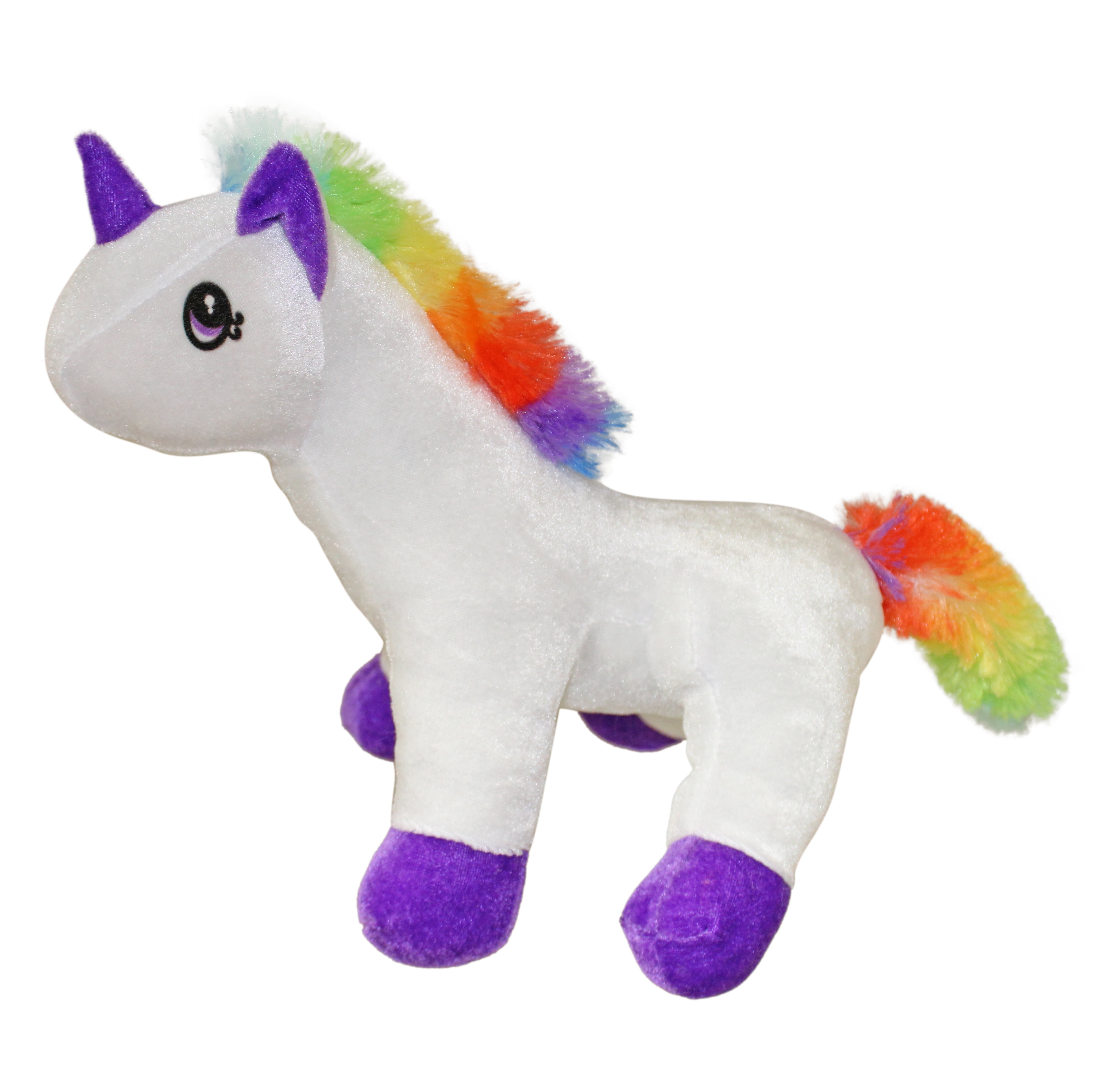 Plush Pal 12" Soft & Fluffy Purple Unicorn Stuffed Animal Toy with Rainbow Tail And Mane