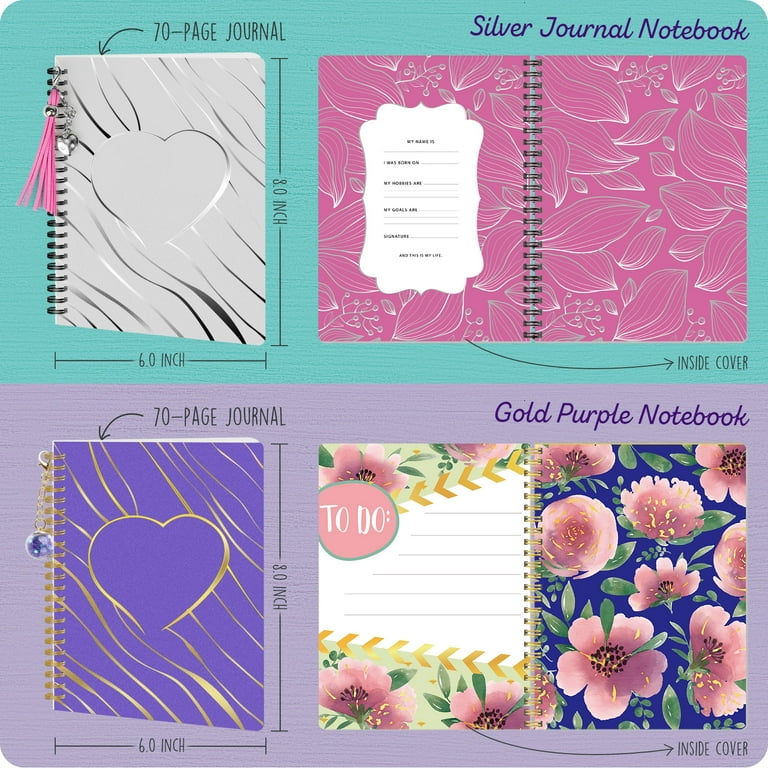 Souroyea Journal Set for Girls Ages 8-12, Teen Girl Gifts, Personalized  Gifts 6-15, Teenage Girls Gifts Ideas, Art Supplies for Kids 9-12,  Scrapbook