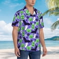 thumbnail image 3 of Balery Cute Halloween Camisas hawaianas de manga corta para hombre, camisas playeras de corte holgado, camisas de vacaciones con botones,Large, 3 of 7