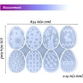 thumbnail image 6 of 8Pcs Easter Eggs Decorations Silicone Mold with Bunny Pattern for DIY Keychain Craft Ornaments Gift, 6 of 6