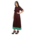 thumbnail image 2 of Moomaya A Line Cotton kurti For Women Pleated Long Designer Solid Anarkali Dress, 2 of 5