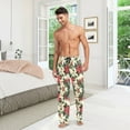 thumbnail image 6 of FORMRS Mens Pajama Pants with Pockets Sleepwear Lounge Bottoms Sizes S-2XL, Red Christmas Poinsettia, 6 of 7