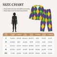 thumbnail image 4 of Pofeuu Mardi Gras Print Womens Pajamas Set Long Sleeve Sleepwear Button Down Nightwear Soft Pj Lounge Sets Button Down Pajamas Women-Large, 4 of 7