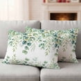 thumbnail image 2 of Sage Green Eucalyptus Leaves Outdoor Pillow Covers 20x12 Set of 2,Waterproof Patio Throw Pillowcase Protectors,Spring Summer Botanical Lumbar Decorative Pillow Shams Cushion Covers for Seat Bed Couch, 2 of 8