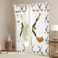 thumbnail image 3 of Castle Fairy Ice Hockey Curtains Pack of 2 (42x84 Each),Plaid Bow Curtains Blackout, 3 of 6