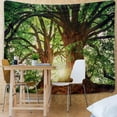 thumbnail image 2 of Extra Large Wall Tapestry for Bedroom Decoration Nature Forest Tapestry Tree Tapestry Landscape Tapestry Dark Green Tapestry, 90" L x 71" W, 2 of 6