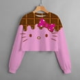 thumbnail image 1 of Girls' Short O Neck Long Sleeve Top Hello Kitty Cartoon Balloon Print Girls' Clothing Spring And Autumn Pullover Casual Children, 1 of 6