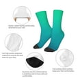 thumbnail image 3 of Uemuo Green Turquoise Teal Printed Kids Boys Socks Seamless Crew Socks Crazy Funny Athletic Sport Socks for Children, 3 of 6