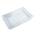 thumbnail image 2 of Smarty 9" x 13" Clear Rectangular Groove Rim Plastic Serving Trays 24ct, 2 of 4