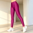 thumbnail image 3 of WLOMHUW Glossy Legging for Women Stretch Slimming Leg Athletic Leggings Lightweight Pants for Dance Hot Pink S, 3 of 7