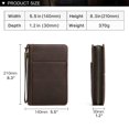 thumbnail image 2 of Contacts Cigar Humidor Leather Business Cigars Box Travel 5 Finger Cigars Clutch Organizer with Cigar Cutter Slot Lighte, 2 of 8