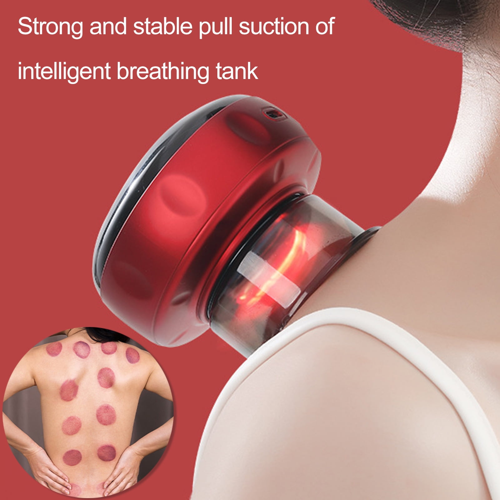 Wirlsweal Cupping Massager Red Light Heating Timing Design 6/12 Gears