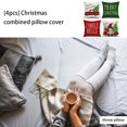 thumbnail image 3 of Kearding 4 piezas funda de almohada de Navidad decoración Año Nuevo DIY funda de almohada a prueba de polvo sofá cama hogar Oficina coche Kits de decoración para fiestas, 3 of 6