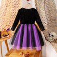 thumbnail image 5 of Girls Long Sleeve Pumpkin Embroidered Tutu Tulle Dresses Cosplay Costume Halloween Costumes for Girls Size 2-7 Years, 5 of 9