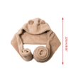 thumbnail image 3 of Ywmsfl Women Winter 2 In 1 Hooded Long Scarf Hat Bear Ears Thicken Plush Earflap Cap Thermal Neck Warmer, 3 of 20