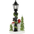thumbnail image 6 of Northlight Glittered Snow Couple Under Lighted Street Lamp Christmas Decoration - 14", 6 of 8