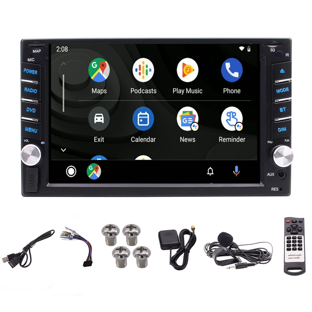 7" GPS navigation Android 8.1 Double 2DIN Car Auto Stereo Radio WIFI 4G OBD BT 