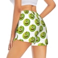 thumbnail image 3 of Disketp Happy Fruit Print Women's Shorts Workout Shorts for Athletic Gym Running Shorts with Phone Pockets Small, 3 of 8