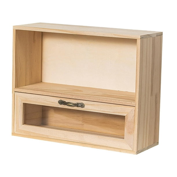Gabinete de almacenamiento de escritorio, estuche de exposición, estante organizador de 2 niveles, escaparate para coleccionables, figuras de acción,