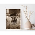 thumbnail image 5 of Póster de lienzo con diseño de botas y sombrero de vaquero del suroeste vintage, vaca de las Tierras Altas, paisaje rústico del oeste, imágenes de pared, decoración del hogar de granja, 5 of 5