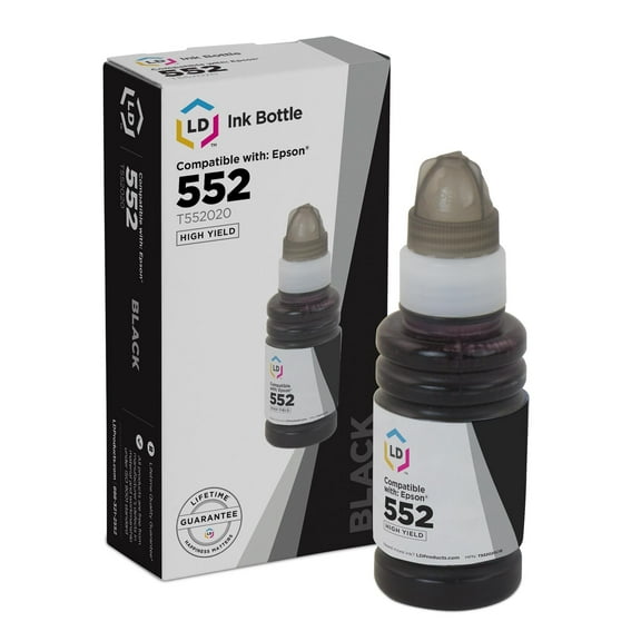 LD Products Compatible Replacement for Epson 552 T552020 Black HY Ink Bottle for ET-8500 ET-8550