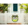 thumbnail image 3 of Welcome Lemon Door Sign Home Decor Round Wood Wreaths Wall Hanging Sign Farmhouse Porch Sign Front Door Decoration for Housewarming Gift All Seasons Holiday,11In, 3 of 5