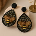 thumbnail image 5 of Zeke Embellished Bee Earring BLACK, 5 of 6