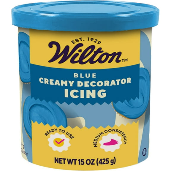 Wilton Blue Vanilla-Flavored Buttercream Icing 15 oz. Tub