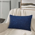 thumbnail image 4 of Plush Throw Pillow Covers, Sparkling Blue Glitter Pillow Cases with Invisible Zipper, Breathable Microfiber Pillow Cases Standard Size for Sleeping Bedroom Sofa Living Room 14x20, 4 of 5