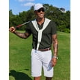 thumbnail image 4 of COOFANDY Mens Golf Polo Shirts Textured Collared Polo Short Sleeve V Neck Polo Shirts Lightweight Casual Collared Shirts, 4 of 6