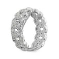 thumbnail image 6 of Solid 14K White Gold Diamond Wedding Band Ring Size 8 (.498 cttw.), 6 of 8